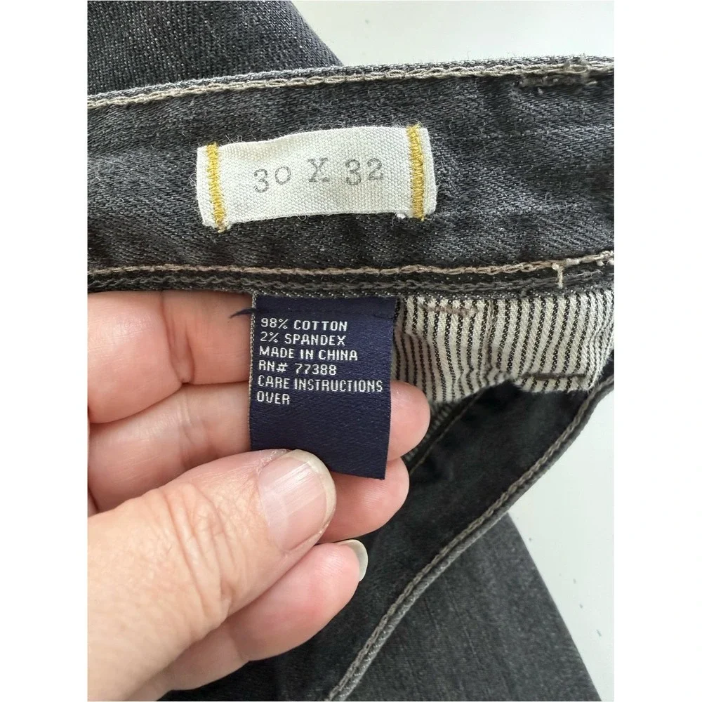 Madewell Mens‎ Black Straight Leg Denim Jeans Authentic Flex Size 30x32 Eco